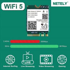 img 3 attached to 📶 Wireless Network Adapter - M2 2230 Wi-Fi Card - Dual Band 802.11AC 2x2 MIMO - 300Mbps 2.4GHz or 867Mbps 5GHz - Bluetooth 4.0 - Intel Wireless-AC 7260 NGW - for Laptop and Desktop PCs