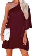 one shoulder batwing dress: chic and casual cocktail attire for women logo