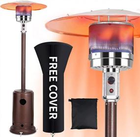 img 4 attached to 48,000BTU Outdoor Patio Heater Propane - CSA Certified Steel W/ Cover & Pulley Accessories, Bronze