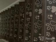 img 1 attached to Pet And Kid-Friendly Carpet Stair Treads For Wooden Steps - Indoor Safety Treads With Thick Carpet And Pattern Design - Self-Adhesive And Slip-Proof - Set Of 4 - SUSSEXHOME review by Robert Sample
