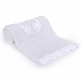 img 4 attached to White Christening Baptism Receiving Blanket For Newborns - Unisex Baby Shawl With Embroidered Cross - Ideal For Boys And Girls By Booulfi