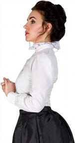 img 1 attached to Викторианская кружевная блузка Reminisce Edwardian со шнуровкой