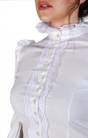 img 3 attached to Викторианская кружевная блузка Reminisce Edwardian со шнуровкой