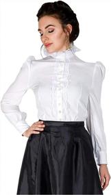 img 4 attached to Викторианская кружевная блузка Reminisce Edwardian со шнуровкой