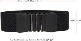 img 2 attached to 👗 Elastic Waistband Dresses for Women's Accessories - Belts, by Swtddy