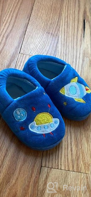 img 1 attached to Keep Your Little Ones Warm and Cozy with SITAILE 👧 Kids' Fur Lined House Slippers: Cute and Nonslip for Winter Indoors review by Leandro Gray
