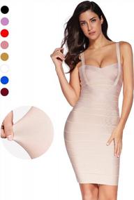 img 1 attached to Meilun Women'S Bandage Bodycon Dress Strap Evening Party Pencil Dress