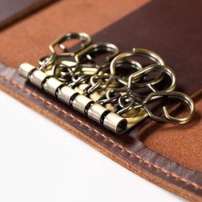 img 2 attached to Ancicraft Leather Key Case With Card Holder And Wallet - A Stylish Keychain Gift