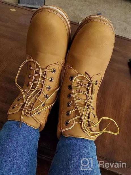 img 1 attached to Hiker Chic: Waterproof Women'S Ankle Boots With Combat Style And Low Heel review by Megan Spencer