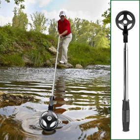 img 1 attached to Stainless Telescopic Extendable Golf Ball Retriever By Prowithlin With Grabber Claw Sucker Tool For Water Retrieval – Perfect Golf Gift For Men