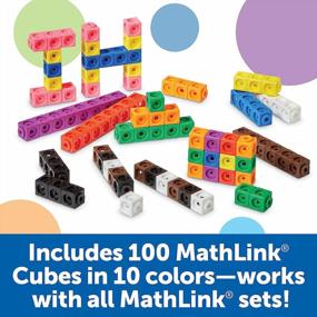 img 1 attached to 🧮 STEM Explorers MathLink Builders: 100-Piece Math Activity Set for Kids, Ages 5+, Kindergarten STEM Activities and Games with Mathlink Cubes