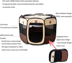 img 2 attached to Portable Foldable Pet Playpen for Dogs, Cats, Rabbits, and Kittens - Ideal for Indoor, Outdoor, and Travel Use