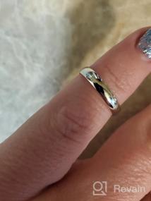 img 5 attached to 💍 Комплект классических гладких колец-обещаний: серебряные обручальные кольца с покрытием, удобные тонкие кольца для женщин и мужчин