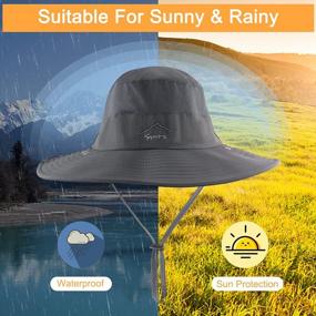 img 2 attached to Waterproof Fishing Hat With UV Protection - Dapaser Men'S Women'S Wide Brim Bucket Hat With Face Cover & Neck Flap For Sun Protection And Comfortable Outdoor Activities
