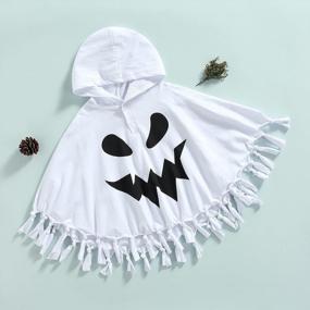 img 3 attached to Toddler Girl Boy Halloween Costume - Emmababy Pumpkin Hooded Cape With Scarf Oversize Hoodie Jacket Cosplay Outfit