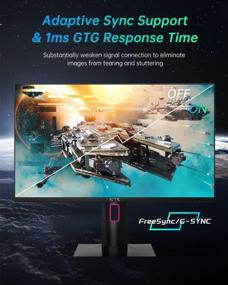 img 2 attached to 🖥️ KTC Computer Vertical FreeSync Adjustable 27": 2560X1440P, 165Hz, Flicker-Free, Frameless, Ultrawide Screen - Explore the Crystal-Clear HD Visuals with Blue Light Filter