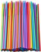 pack of 100 vibrantly colored long plastic straws with flexible design (0.23" diameter x 10.2" length) - perfect for parties and events logo