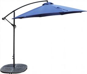 img 4 attached to GOLDSUN 10Ft Offset Cantilever Patio Umbrella With Crank & Cross Base - Ideal For Outdoor Markets And Hanging Use