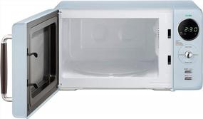 img 1 attached to Winia WOR07R3ZEL 0.7 Cu. Ft Retro Microwave, City Blue