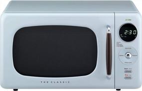 img 4 attached to Winia WOR07R3ZEL 0.7 Cu. Ft Retro Microwave, City Blue