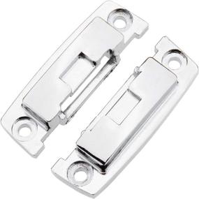 img 1 attached to 🏍️ Enhance Your Harley Davidson Touring & Trike Experience with XMT-MOTO Chrome Razor Chopped King Luggage Tour Pack Latches Kit (1988-2013)