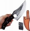 kopala 5.9-inch carbon steel quality boning knife multipurpose cleaver kitchen knives for cooking, camping, grill with leather sheath logo