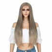 k'ryssma blonde ombre long straight synthetic wig 22in silk middle parting logo