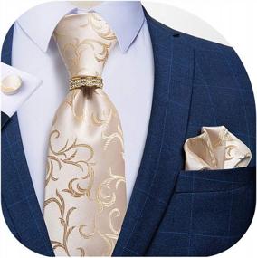img 4 attached to Complete Your Look With DiBanGu'S Formal Mens Tie And Accessory Set In A Gift Box
