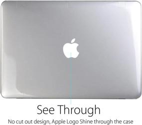 img 3 attached to UESWILL 3In1 Hard Shell Чехол для 2010-2017 MacBook Air 13 дюймов A1466 / A1369 + крышка клавиатуры и защитная пленка для экрана, прозрачный глянцевый кристально чистый