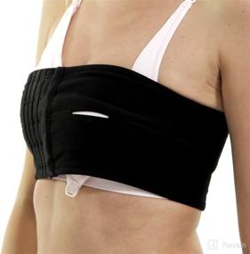 img 2 attached to 👙 Abergele Strapless Breast Pump Bra: Hands-Free Pumping Band Nursing and Expression Bustier - 100% Cotton with Three Position Hook and Eye Closure