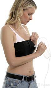 img 1 attached to 👙 Abergele Strapless Breast Pump Bra: Hands-Free Pumping Band Nursing and Expression Bustier - 100% Cotton with Three Position Hook and Eye Closure