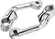 🏍️ highway foot pegs for harley davidson - tcmt 32mm 1.25" chrome long angled engine guard (includes 2 x chrome mounting clamps) логотип