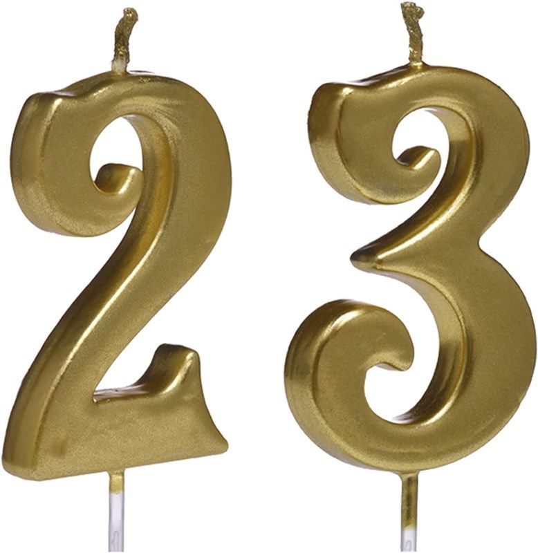 BBTO 21st Birthday Candles Cake Numeral Candles Happy Birthday Cake Topper  Decoration for Birthday Party Wedding Anniversary Celebration Supplies  (Gold) 