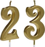add sparkle to your celebrations with bailym gold 23rd birthday candles and cake topper! logo