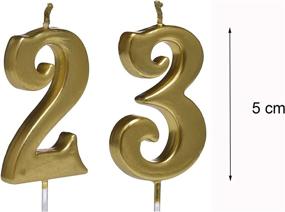 img 3 attached to Add Sparkle to Your Celebrations with Bailym Gold 23rd Birthday Candles and Cake Topper!