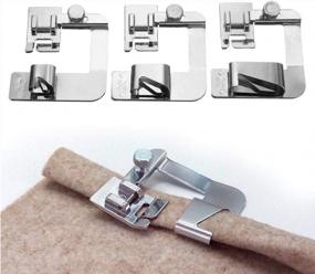 img 4 attached to Upgrade Your Sewing Skills With YEQIN Adjustable Rolled Hem Foot Set For Singer, Brother, Janome, Babylock, And Juki Machines