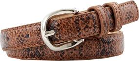 img 2 attached to Monique Vintage Snakeskin Leather Waistband Women's Accessories via Belts