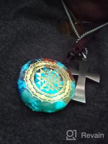 img 6 attached to 🌌 Sacred Geometry Orgonite Necklace with Luminous Sri Yantra Pendant - Enhance Chakra Energy and Meditation Experience with this Exquisite Meditation Jewelry