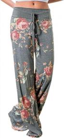 img 4 attached to 👖 Женские удобные варенки CCKO: повседневные и растяжимые пижамные брюки с завязкой, широкие штаны для всех сезонов.