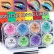 hydra liner 8x5 gram water activated eyeliner makeup uv glow fluorescent color graphic retro face and body paint (pastel color) logo