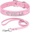 personalized xs pink dog collar with rhinestone letters - perfect for small & medium dogs! logo