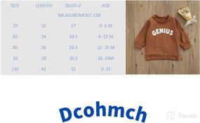 img 3 attached to Одежда для младенцев Letter Pullover Sweatshirt