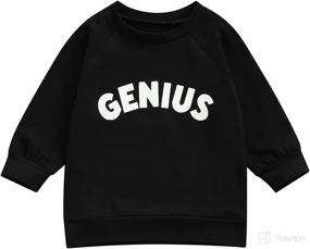 img 4 attached to Одежда для младенцев Letter Pullover Sweatshirt