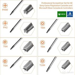 img 1 attached to 🔧 Xbox Game Repair Screwdriver Set Kit for Xbox One, Xbox 360, and PS5 - Torx Security T6 T8 T9 T10 Phillips PH00 PH2, ESD Tweezers, Pry Opening Tools - Xbox Screwdriver Kit