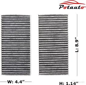 img 3 attached to 🚗 POTAUTO MAP 1004C (CF10135) Activated Carbon Car Cabin Air Filter Replacement: Perfect Fit for ACURA CSX EL RSX, HONDA CIVIC CR-V ELEMENT