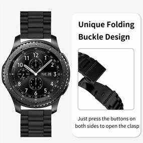 img 3 attached to Stylish And Durable Stainless Steel Watch Bands For Samsung Galaxy Watch 5 Pro, Watch 5 & 4, Galaxy Watch 3, And Classic - Veto Bands 20Mm Black For Men And Women