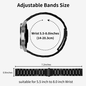 img 1 attached to Stylish And Durable Stainless Steel Watch Bands For Samsung Galaxy Watch 5 Pro, Watch 5 & 4, Galaxy Watch 3, And Classic - Veto Bands 20Mm Black For Men And Women