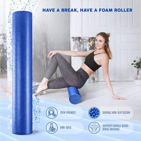 img 1 attached to EPP Foam Roller For Back, Legs Exercise, Deep Tissue & Muscle Massage - 12", 18", 24", 36" High-Density Round By Yes4All.