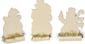 img 1 attached to Primitives By Kathy Vintage Christmas Stand Up Set, Set Of 3, Retro Snowmen, 3 Piece, 32297