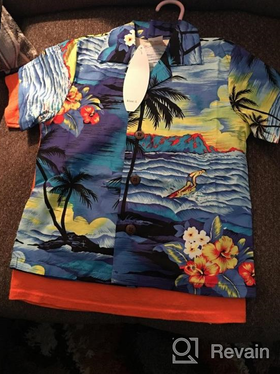 img 1 attached to 🩳 Aloha Shorts Cabana Sunset Clothing and Clothing Sets for Boys review by Robert Hayes